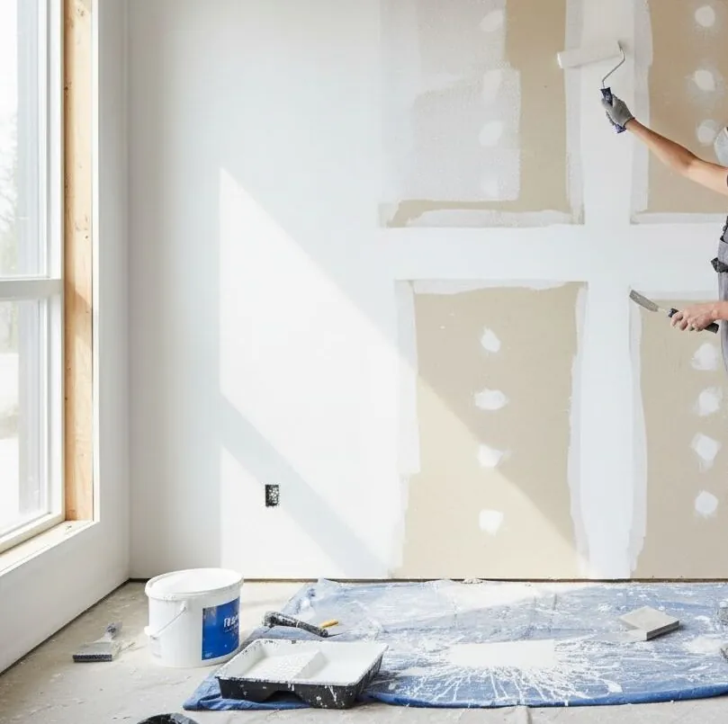 Travaux de plâtrerie et de peinture réalisés par Renov Haute-Savoie